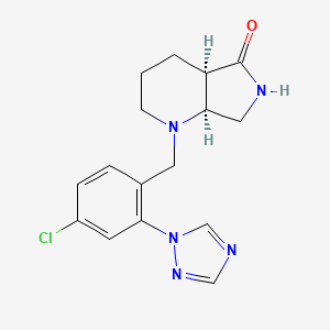 (4aR,7aS)-1-[[4-chloro-2-(1,2,4-triazol-1-yl)phenyl]methyl]-3,4,4a,6,7,7a-hexahydro-2H-pyrrolo[3,4-b]pyridin-5-one