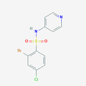 2-bromo-4-chloro-N-pyridin-4-ylbenzenesulfonamide