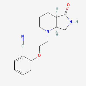 2-[2-[(4aR,7aS)-5-oxo-3,4,4a,6,7,7a-hexahydro-2H-pyrrolo[3,4-b]pyridin-1-yl]ethoxy]benzonitrile