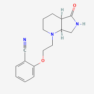 molecular formula C16H19N3O2 B6625938 2-[2-[(4aR,7aS)-5-oxo-3,4,4a,6,7,7a-hexahydro-2H-pyrrolo[3,4-b]pyridin-1-yl]ethoxy]benzonitrile 