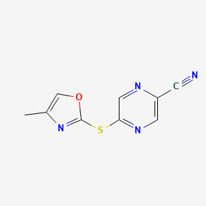 5-[(4-Methyl-1,3-oxazol-2-yl)sulfanyl]pyrazine-2-carbonitrile