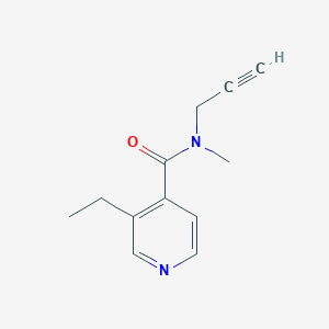 molecular formula C12H14N2O B6625979 3-ethyl-N-methyl-N-prop-2-ynylpyridine-4-carboxamide 