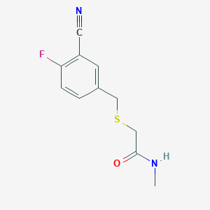 2-[(3-cyano-4-fluorophenyl)methylsulfanyl]-N-methylacetamide