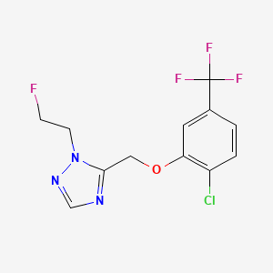 5-[[2-Chloro-5-(trifluoromethyl)phenoxy]methyl]-1-(2-fluoroethyl)-1,2,4-triazole