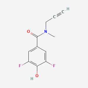 molecular formula C11H9F2NO2 B6626012 3,5-difluoro-4-hydroxy-N-methyl-N-prop-2-ynylbenzamide 