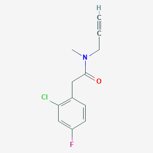 molecular formula C12H11ClFNO B6626018 2-(2-chloro-4-fluorophenyl)-N-methyl-N-prop-2-ynylacetamide 