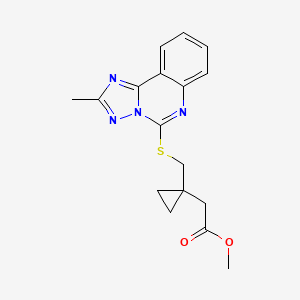 Methyl 2-[1-[(2-methyl-[1,2,4]triazolo[1,5-c]quinazolin-5-yl)sulfanylmethyl]cyclopropyl]acetate