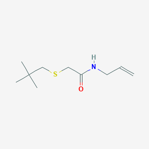 molecular formula C10H19NOS B6626059 2-(2,2-dimethylpropylsulfanyl)-N-prop-2-enylacetamide 