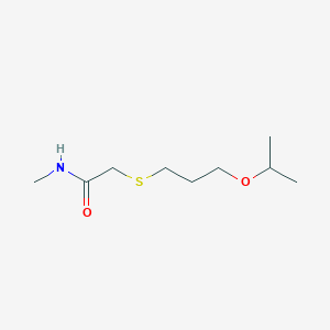 molecular formula C9H19NO2S B6626062 N-methyl-2-(3-propan-2-yloxypropylsulfanyl)acetamide 