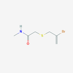 molecular formula C6H10BrNOS B6626063 2-(2-bromoprop-2-enylsulfanyl)-N-methylacetamide 