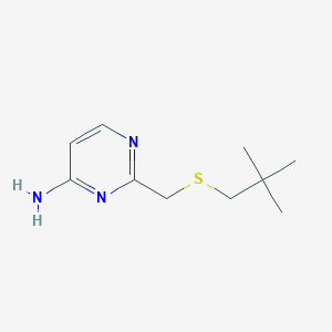 molecular formula C10H17N3S B6626069 2-(2,2-Dimethylpropylsulfanylmethyl)pyrimidin-4-amine 