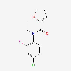 molecular formula C13H11ClFNO2 B6626074 N-(4-chloro-2-fluorophenyl)-N-ethylfuran-2-carboxamide 