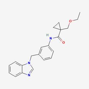 N-[3-(benzimidazol-1-ylmethyl)phenyl]-1-(ethoxymethyl)cyclopropane-1-carboxamide