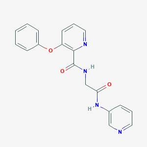molecular formula C19H16N4O3 B6626105 N-[2-oxo-2-(pyridin-3-ylamino)ethyl]-3-phenoxypyridine-2-carboxamide 