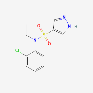 N-(2-chlorophenyl)-N-ethyl-1H-pyrazole-4-sulfonamide
