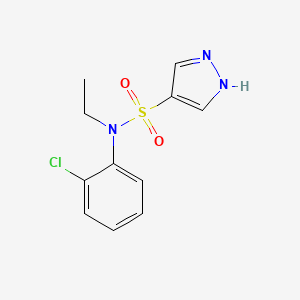 molecular formula C11H12ClN3O2S B6626144 N-(2-chlorophenyl)-N-ethyl-1H-pyrazole-4-sulfonamide 