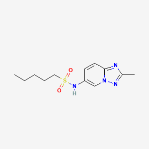 molecular formula C12H18N4O2S B6626156 N-(2-methyl-[1,2,4]triazolo[1,5-a]pyridin-6-yl)pentane-1-sulfonamide 