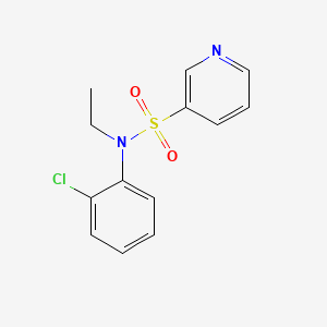 molecular formula C13H13ClN2O2S B6626163 N-(2-chlorophenyl)-N-ethylpyridine-3-sulfonamide 