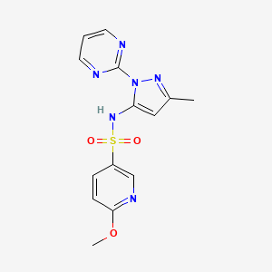 6-methoxy-N-(5-methyl-2-pyrimidin-2-ylpyrazol-3-yl)pyridine-3-sulfonamide