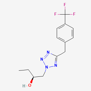 molecular formula C13H15F3N4O B6626169 (2S)-1-[5-[[4-(trifluoromethyl)phenyl]methyl]tetrazol-2-yl]butan-2-ol 