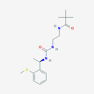 2,2-dimethyl-N-[2-[[(1R)-1-(2-methylsulfanylphenyl)ethyl]carbamoylamino]ethyl]propanamide