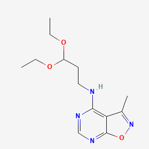molecular formula C13H20N4O3 B6626286 N-(3,3-diethoxypropyl)-3-methyl-[1,2]oxazolo[5,4-d]pyrimidin-4-amine 
