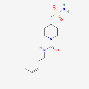 molecular formula C13H25N3O3S B6626332 N-(4-methylpent-3-enyl)-4-(sulfamoylmethyl)piperidine-1-carboxamide 