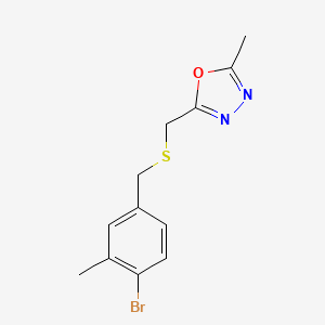 2-[(4-Bromo-3-methylphenyl)methylsulfanylmethyl]-5-methyl-1,3,4-oxadiazole