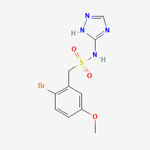 molecular formula C10H11BrN4O3S B6626362 1-(2-bromo-5-methoxyphenyl)-N-(1H-1,2,4-triazol-5-yl)methanesulfonamide 