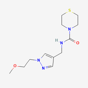 molecular formula C12H20N4O2S B6626370 N-[[1-(2-methoxyethyl)pyrazol-4-yl]methyl]thiomorpholine-4-carboxamide 