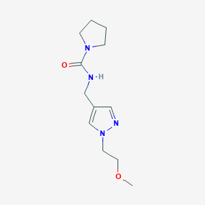 molecular formula C12H20N4O2 B6626388 N-[[1-(2-methoxyethyl)pyrazol-4-yl]methyl]pyrrolidine-1-carboxamide 