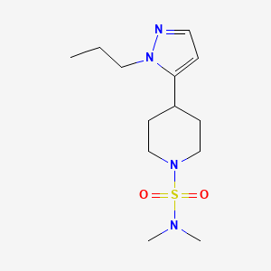 molecular formula C13H24N4O2S B6626429 N,N-dimethyl-4-(2-propylpyrazol-3-yl)piperidine-1-sulfonamide 