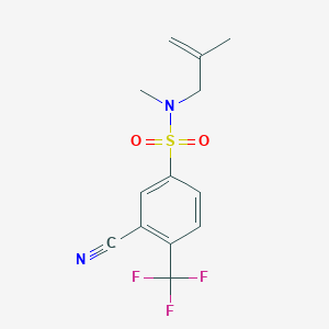 3-cyano-N-methyl-N-(2-methylprop-2-enyl)-4-(trifluoromethyl)benzenesulfonamide