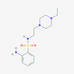 molecular formula C14H24N4O2S B6626467 2-amino-N-[2-(4-ethylpiperazin-1-yl)ethyl]benzenesulfonamide 