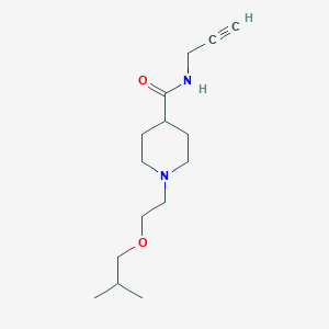 1-[2-(2-methylpropoxy)ethyl]-N-prop-2-ynylpiperidine-4-carboxamide