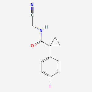 molecular formula C12H11IN2O B6626499 N-(cyanomethyl)-1-(4-iodophenyl)cyclopropane-1-carboxamide 