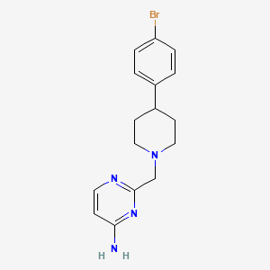 molecular formula C16H19BrN4 B6626505 2-[[4-(4-Bromophenyl)piperidin-1-yl]methyl]pyrimidin-4-amine 