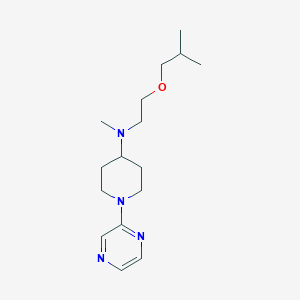 N-methyl-N-[2-(2-methylpropoxy)ethyl]-1-pyrazin-2-ylpiperidin-4-amine