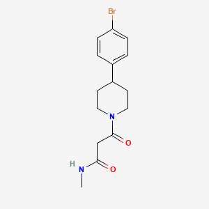 molecular formula C15H19BrN2O2 B6626547 3-[4-(4-bromophenyl)piperidin-1-yl]-N-methyl-3-oxopropanamide 