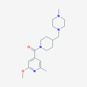 (2-Methoxy-6-methylpyridin-4-yl)-[4-[(4-methylpiperazin-1-yl)methyl]piperidin-1-yl]methanone