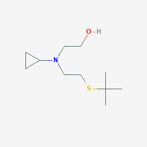 molecular formula C11H23NOS B6626578 2-[2-Tert-butylsulfanylethyl(cyclopropyl)amino]ethanol 