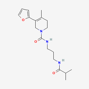 5-(furan-2-yl)-4-methyl-N-[3-(2-methylpropanoylamino)propyl]-3,6-dihydro-2H-pyridine-1-carboxamide