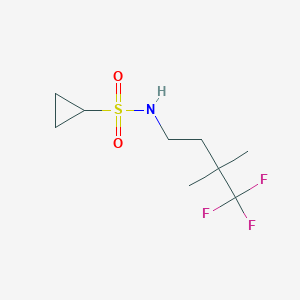 molecular formula C9H16F3NO2S B6626648 N-(4,4,4-trifluoro-3,3-dimethylbutyl)cyclopropanesulfonamide 