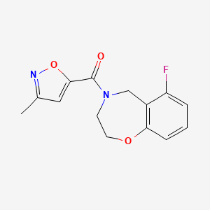 (6-fluoro-3,5-dihydro-2H-1,4-benzoxazepin-4-yl)-(3-methyl-1,2-oxazol-5-yl)methanone