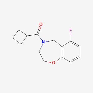 molecular formula C14H16FNO2 B6626677 cyclobutyl-(6-fluoro-3,5-dihydro-2H-1,4-benzoxazepin-4-yl)methanone 