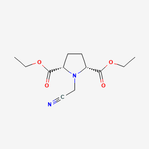 molecular formula C12H18N2O4 B6626683 diethyl (2S,5R)-1-(cyanomethyl)pyrrolidine-2,5-dicarboxylate 