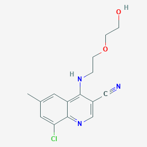 8-Chloro-4-[2-(2-hydroxyethoxy)ethylamino]-6-methylquinoline-3-carbonitrile