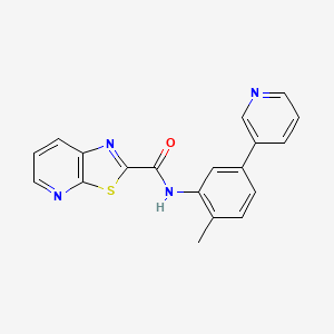 molecular formula C19H14N4OS B6626696 N-(2-methyl-5-pyridin-3-ylphenyl)-[1,3]thiazolo[5,4-b]pyridine-2-carboxamide 