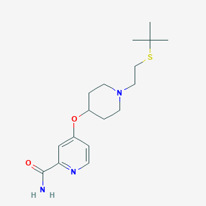 4-[1-(2-Tert-butylsulfanylethyl)piperidin-4-yl]oxypyridine-2-carboxamide