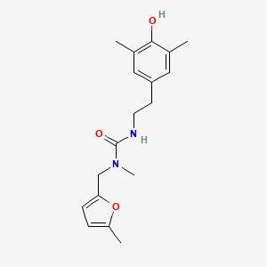 3-[2-(4-Hydroxy-3,5-dimethylphenyl)ethyl]-1-methyl-1-[(5-methylfuran-2-yl)methyl]urea